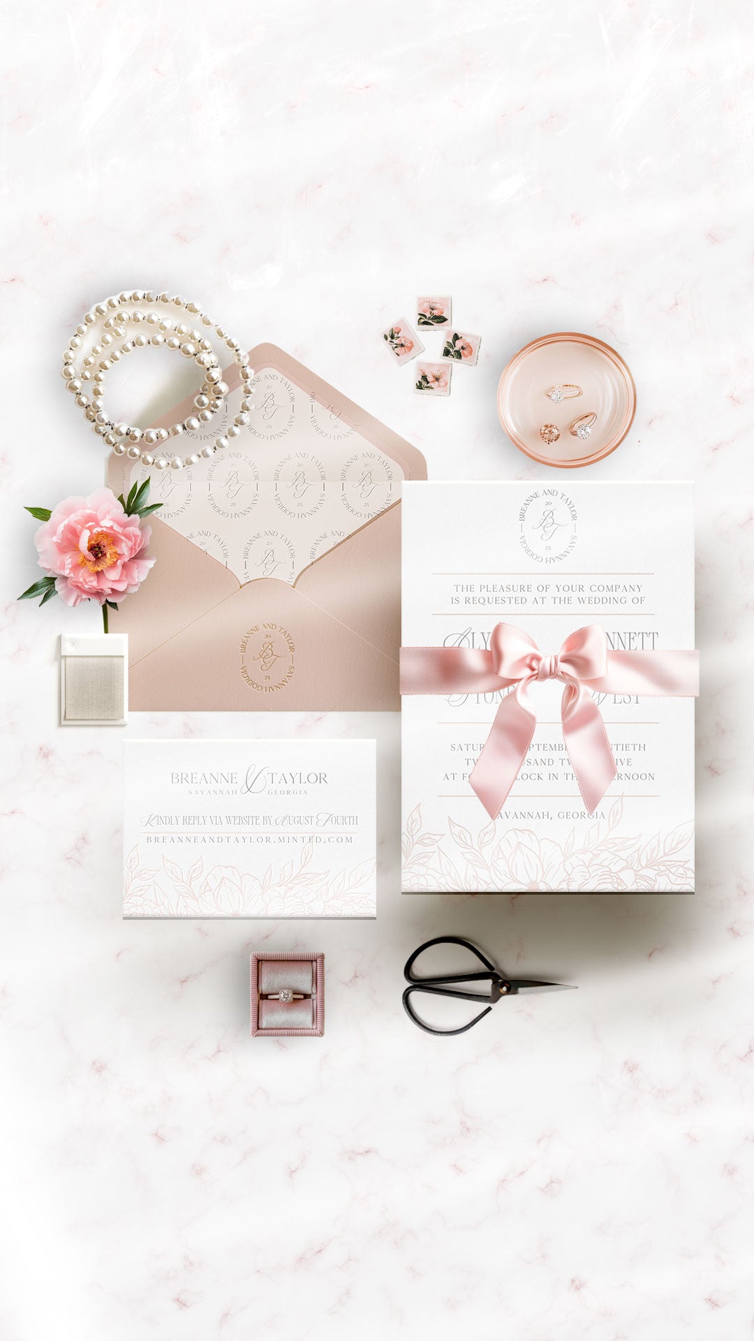 Wedding Invitation + Brand |  Breanne